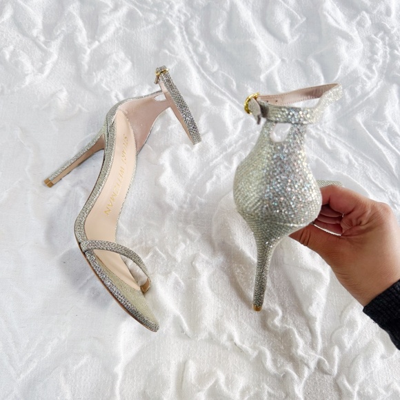 Stuart Weitzman Nudistcurve Ankle Strap Sandal Size 7 - Picture 6 of 9